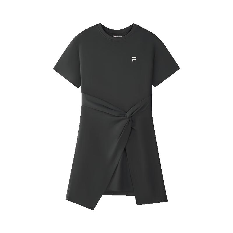 FILA Women s Knit T-Shirt Dress with Irregular Design S