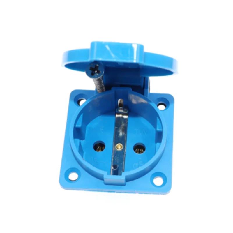 Waterproof Industrial Socket AC Power Socket German Industrial Plug Electrical Socket with Waterproof Cover