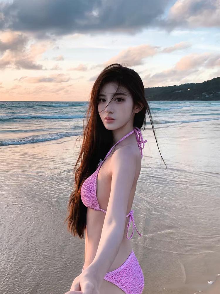 Women's High-End Two-Piece Bikini - Pure Desire Sexy Style for Photoshoots & Hot Springs
