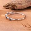 S925 Sterling Silver Color Treasure Bracelet Natural Sapphire Bracelet Female Xiaohongshu Wechat Channels