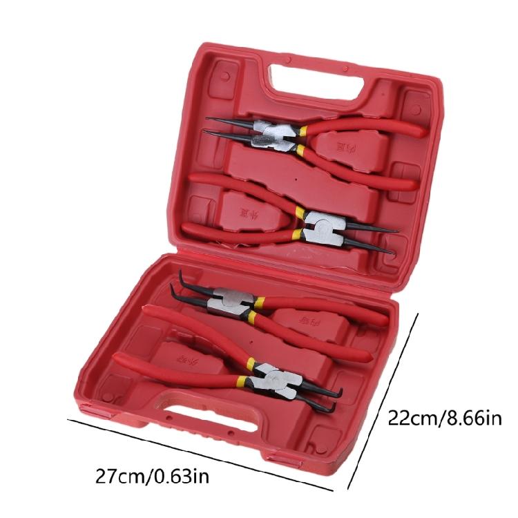 4Pcs Snap Rings Pliers Double Purpose Circlip Pliers Carbon Steel Removing Reassembling Hand Tool for Internal