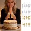 Set de 10 suporturi reutilizabile pentru lumânări de ziua de naștere cu numere, Suport digital pentru lumânări tort de ziua de naștere, Toppere din plastic pentru tort pentru petreceri, Nuntă, Aniversare