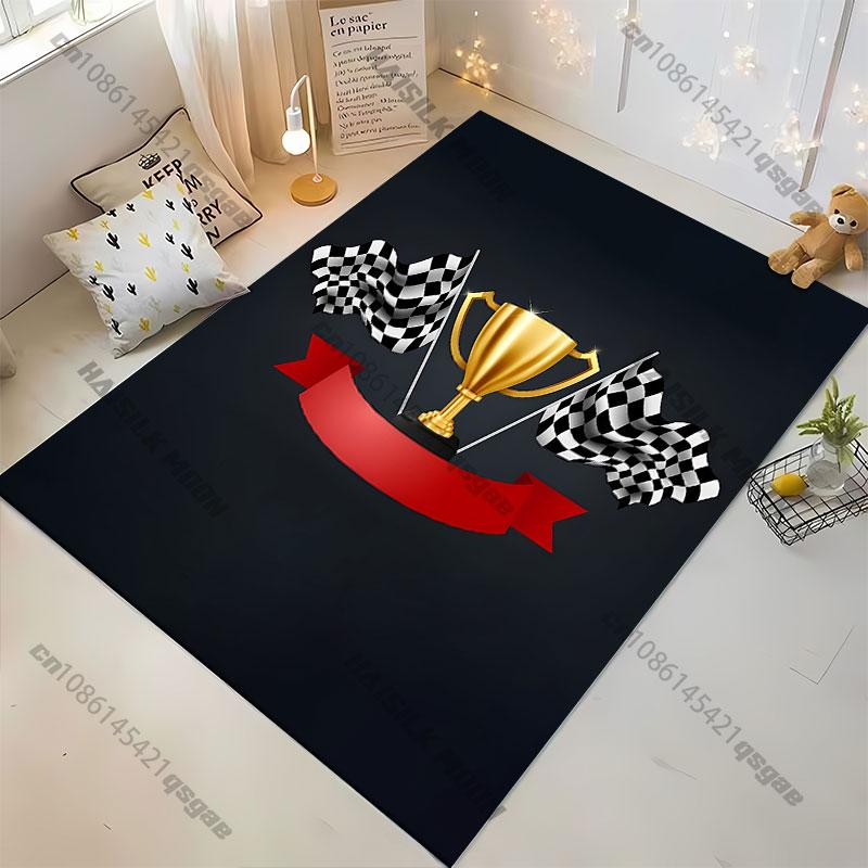 

Skull racing flagscarpet Yoga living room room decor children s crawling mat doormat area rug games floor mat 40x60cm