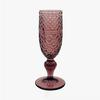 Vintage Embossed Colored Glass Goblet – Luxury Thickened Bubble Wine Glass