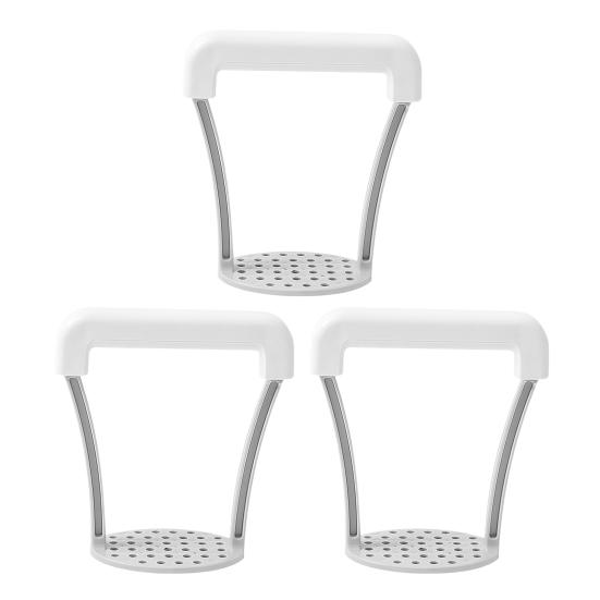 Potato Masher with Anti-Slip Bottom Ergonomic Handle Potatoes Garlic Vegetables Dishwasher Safe Food Masher Kitchen Tool