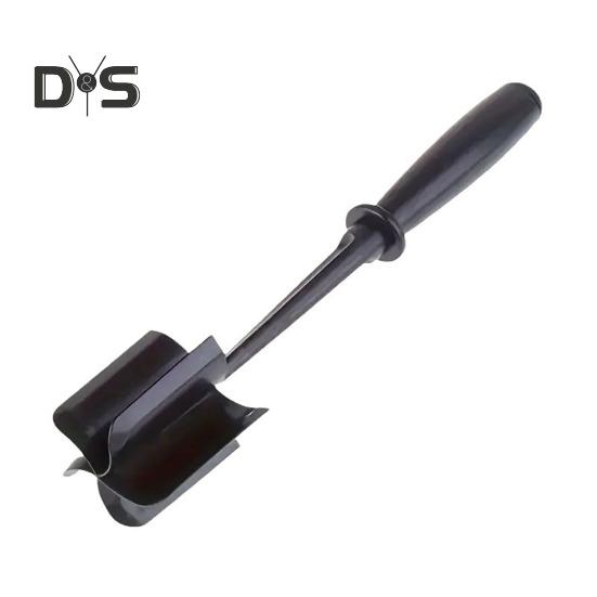 

Мясорубка, ручная мясорубка, толкушка для картофеля, жаропрочная толкушка для говяжьего фарша, кухонный инструмент, безопасный для посуды с антипригарным покрытием чёрный