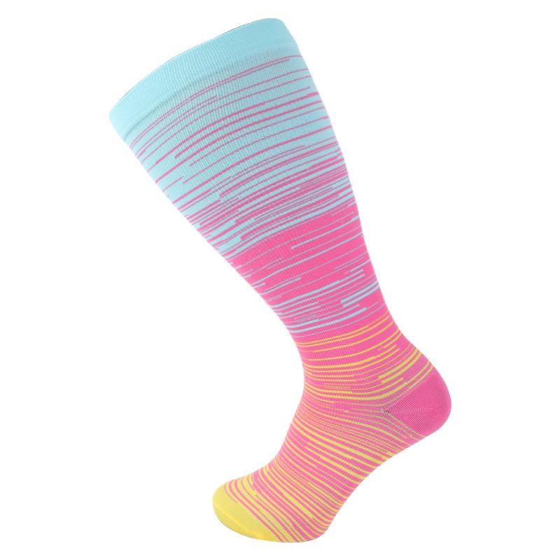 Plus Size 2XL-7XL 20-30 mmHg Compression Socks for Women Men Wide Calf Extra Large Knee High Flight Sock for Circulation Support