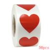 Heart Red Stickers Seal Labels 50-500Pcs Labels Stickers Scrapbooking For Package And Wedding Decoration Stationery Sticker