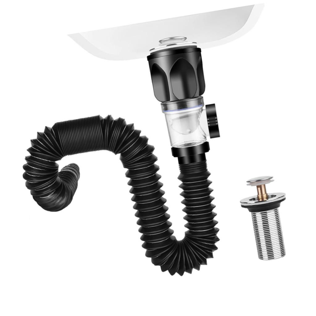 Sink Drain Pipe Expandable Flexible Odorless Leakage Proof Universal Basin Drainage Pipe for Bathroom Kitchen