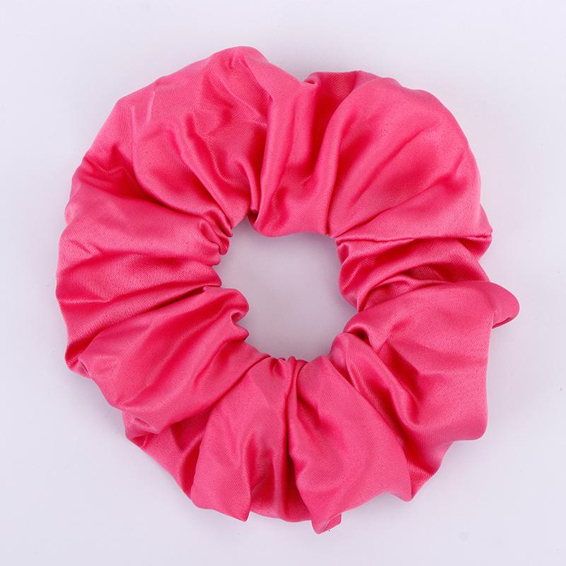 Einfarbiges Haargummi-Set für Damen, Satin, matt, Satin, Farbe, Tanga, Blumen-Haarschmuck, Stall, Nachtmarkt