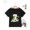 Birthday Gift Soccer Shoes Printed T Shirt Boys Birthday Party Outdoor Sports Gathering T-Shirt Funny Kids Clothes