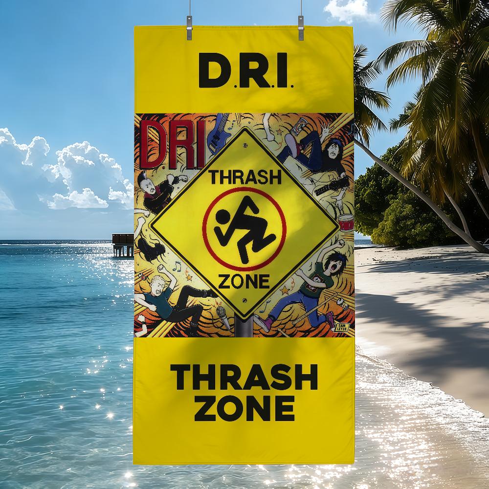 Полотенце D-D.R.I Thrash Zone Быстросохнущие пляжные полотенца подходят для бассейнов, кемпинга, йоги и спортзала STJ40x70CM