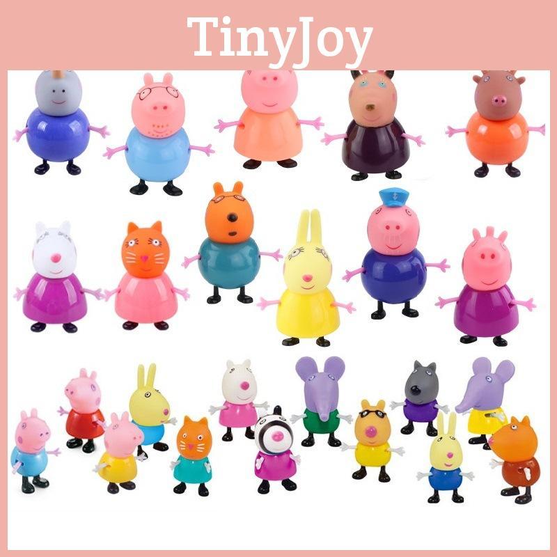 Colorful Eco-friendly Peppa Pig Family Friends Action Figures For Kids 25pcs Set