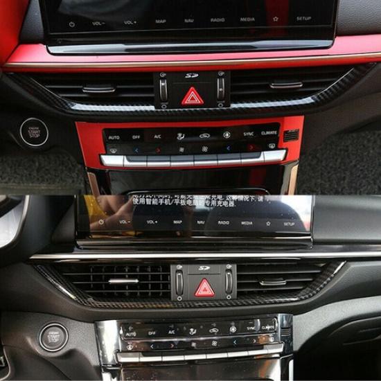 Carbon Fiber Center Air Vent Outlet Cover Trim for Kia K3 Forte Cerato 2019-2021
