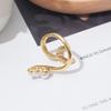 New Open Women's Ring Niche Design High-end Luxury Light Luxury Exquisite Micro-encrusted Artificial Zircon Fishtail Party