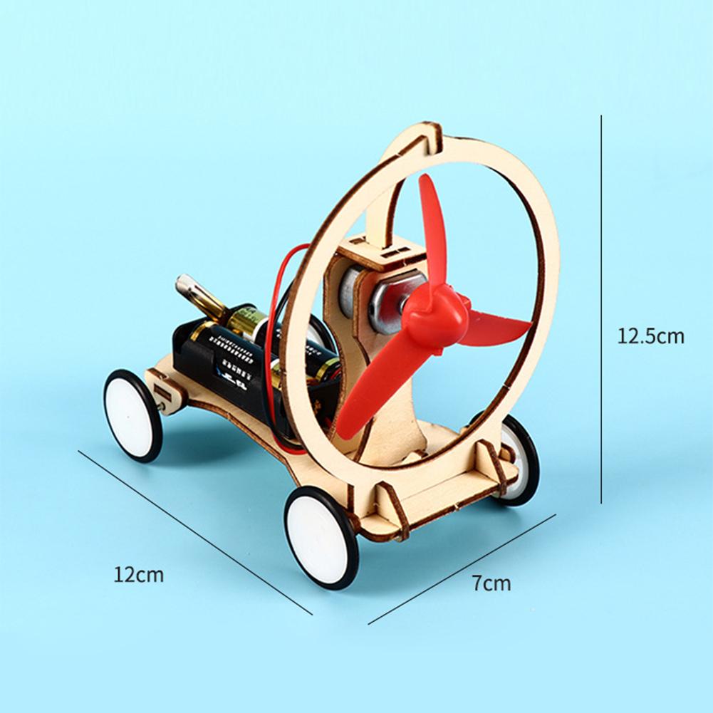 Kids DIY Electric Wind Car Model Students Physical Experiments Technology Toys DIY Electric Wind Car Toys