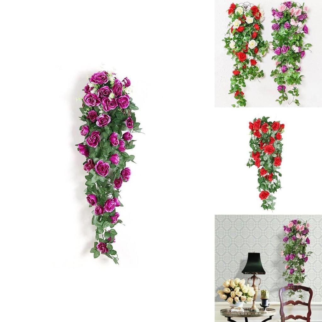 Exquisite 90cm Artificial Flower Garland With Colorful Silk Roses And Vibrant Ivy For Wall Decoration