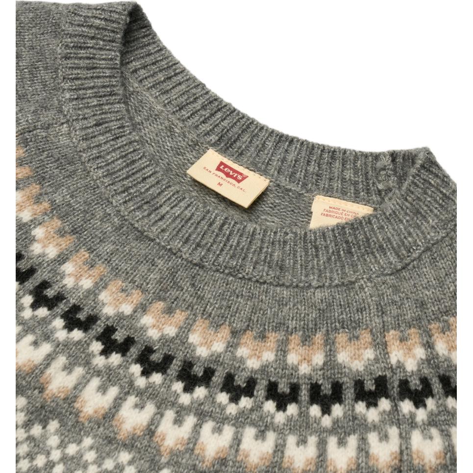 Levis Semplice Casual Color Block Girocollo Maglia Manica Lunga Maglione Maglione Donna 0037Z-0004