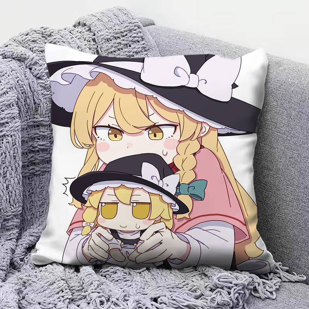 Touhou Project Marisa Kirisame Pillow Covers Home Sofa Cushion Covers and Aecorative Custom