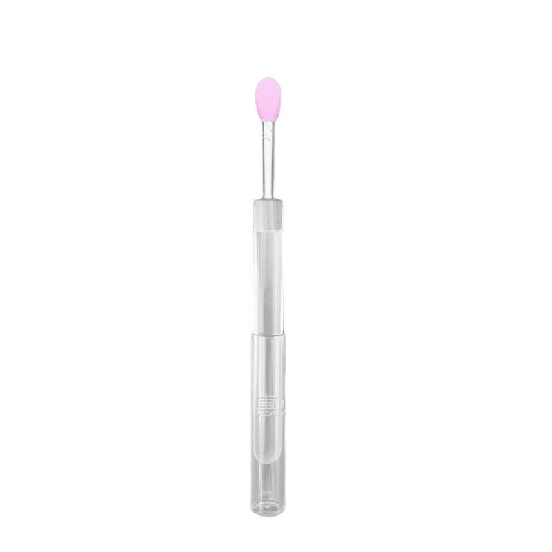 Tragbarer Silikon-Lippenpinsel mit Deckel - Staubdichter kleiner Lippenstift-Applikator