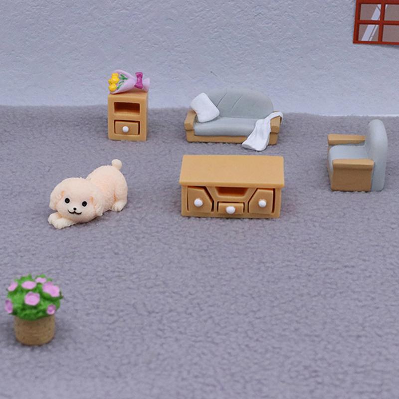 Dolls House Miniature Furniture Sofa Chair Desk Chair Diy Dollhouse Decoration