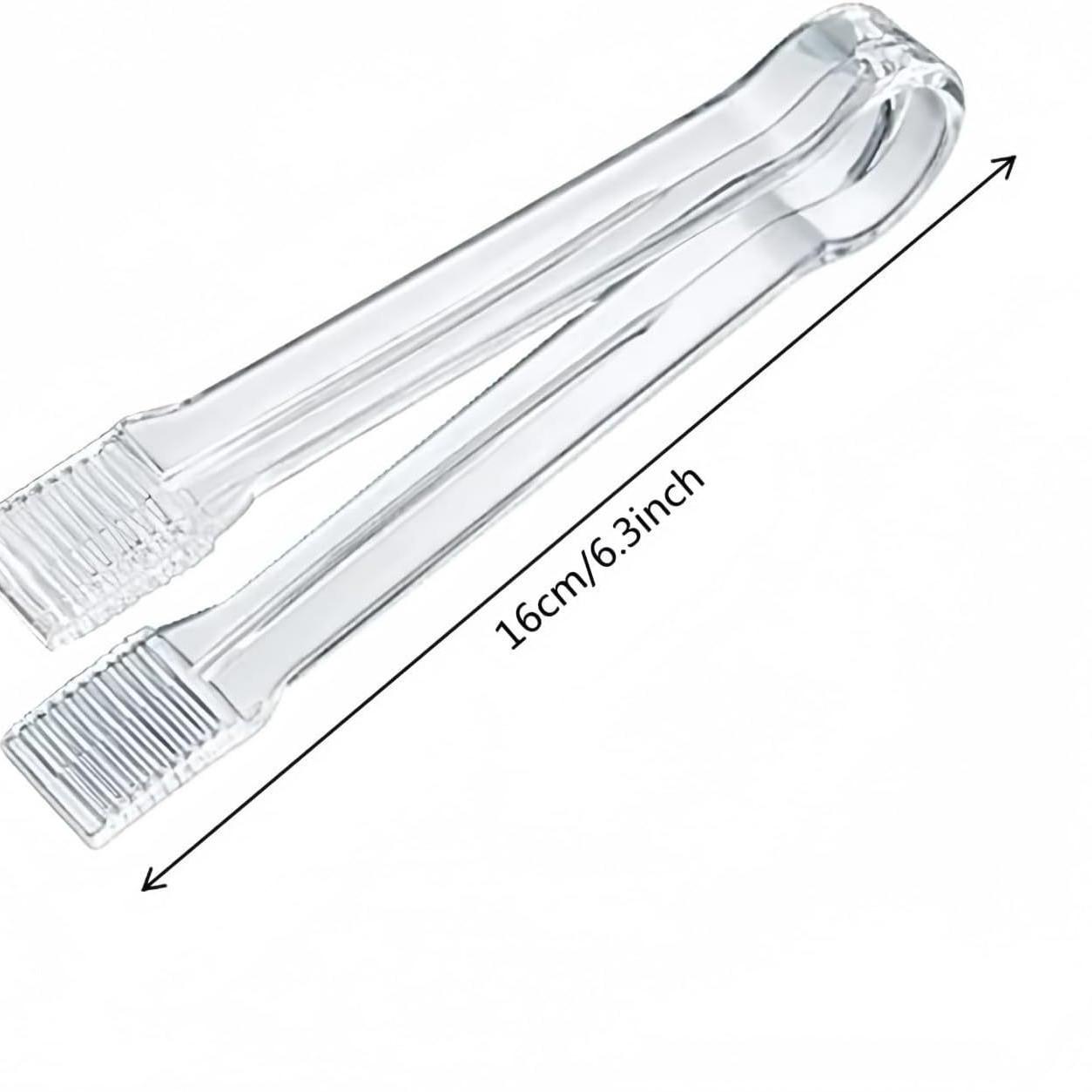 Mini Plastic Kitchen Tongs & Transparent Ice Scoop Set Large Ice Scoop