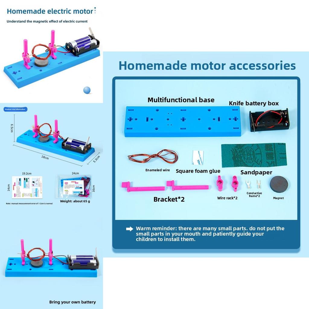 DIY Wissenschaftsexperimentierkasten für Kinder mit Motor und Elektromagnetspule, Lernspielzeug zum Lernen