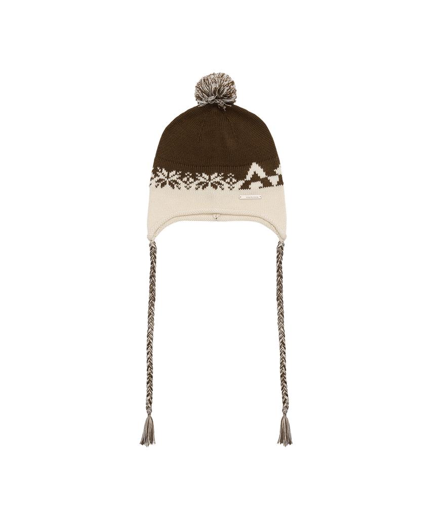 AMES-WORLDWIDE Earflap Beanie Brown