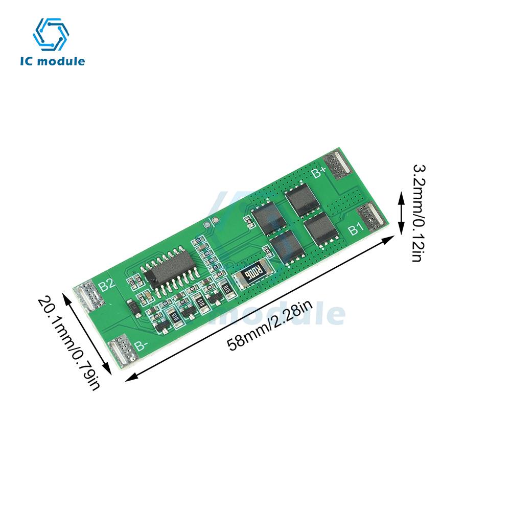 3S 12.6V 15A Li-ion BMS Protection Board - with Balance Charging & Overcharge/Discharge Protection for 18650 Battery Pack