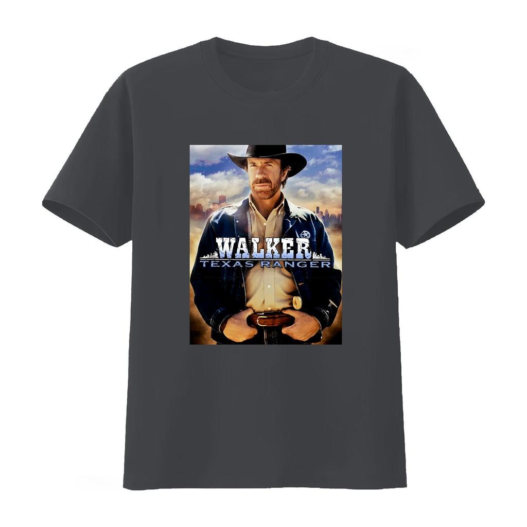 Walker Texas Ranger Chuck Norris T-shirt Klassieke Print voor Unisex Vintage Streetwear Modeontwerper Unisex Dames 2026 Zomer T-shirt