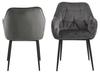 Brooke VIC UPHOLSTERED CHAIR, dark gray, METAL LEGS