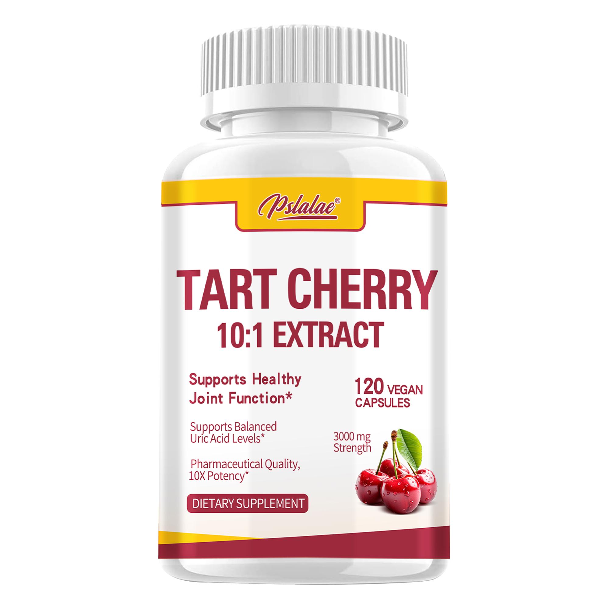 Pslalae dietary supplement, containing 10:1 concentrated tart cherry extract, for joint and muscle relaxation, and uric acid regulation. 120*1