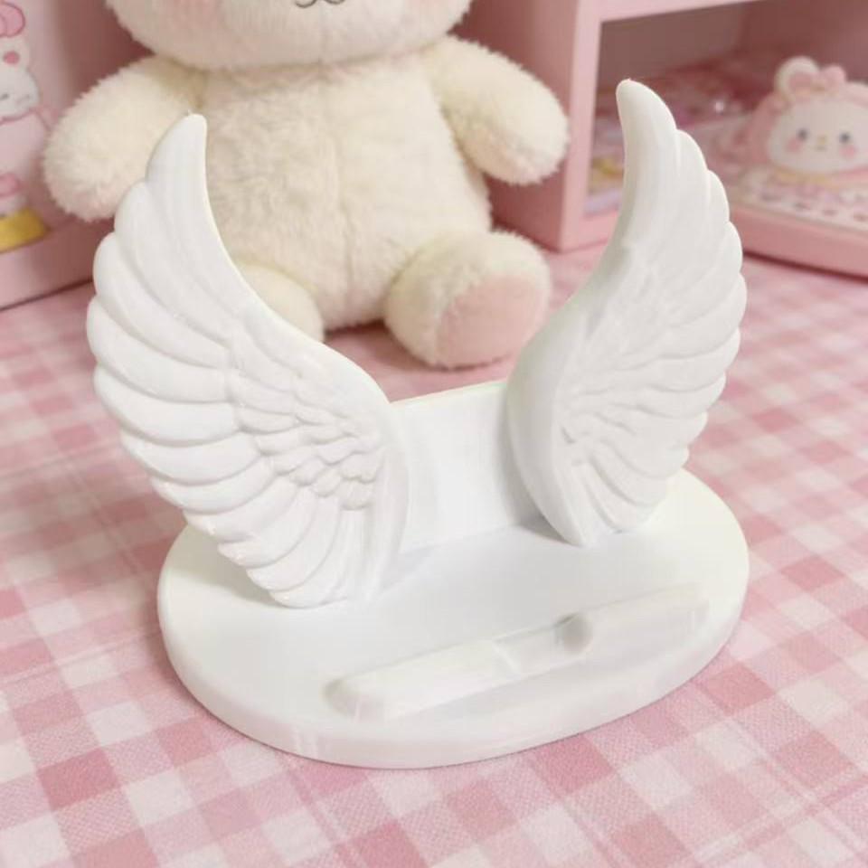 

3D Angel Wings Phone Holder: Creative Desktop Stand for Hands-Free Viewing