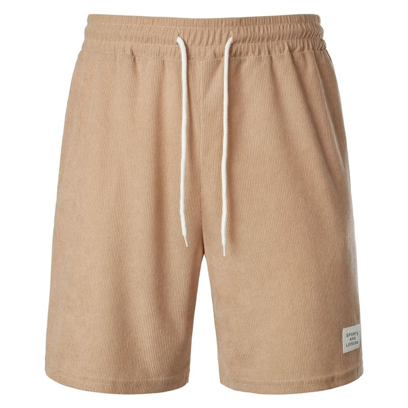 Summer New Style Men's Solid Color Sports Pants Corduroy Simple Five-point Shorts Loose And Comfortable Casual Pants