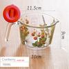Retro Flower Measuring Cup with Lid Glass Milk Juice Cup with Scale Measuring Jars Household Kitchen Gadgets Baking Cooking Tool