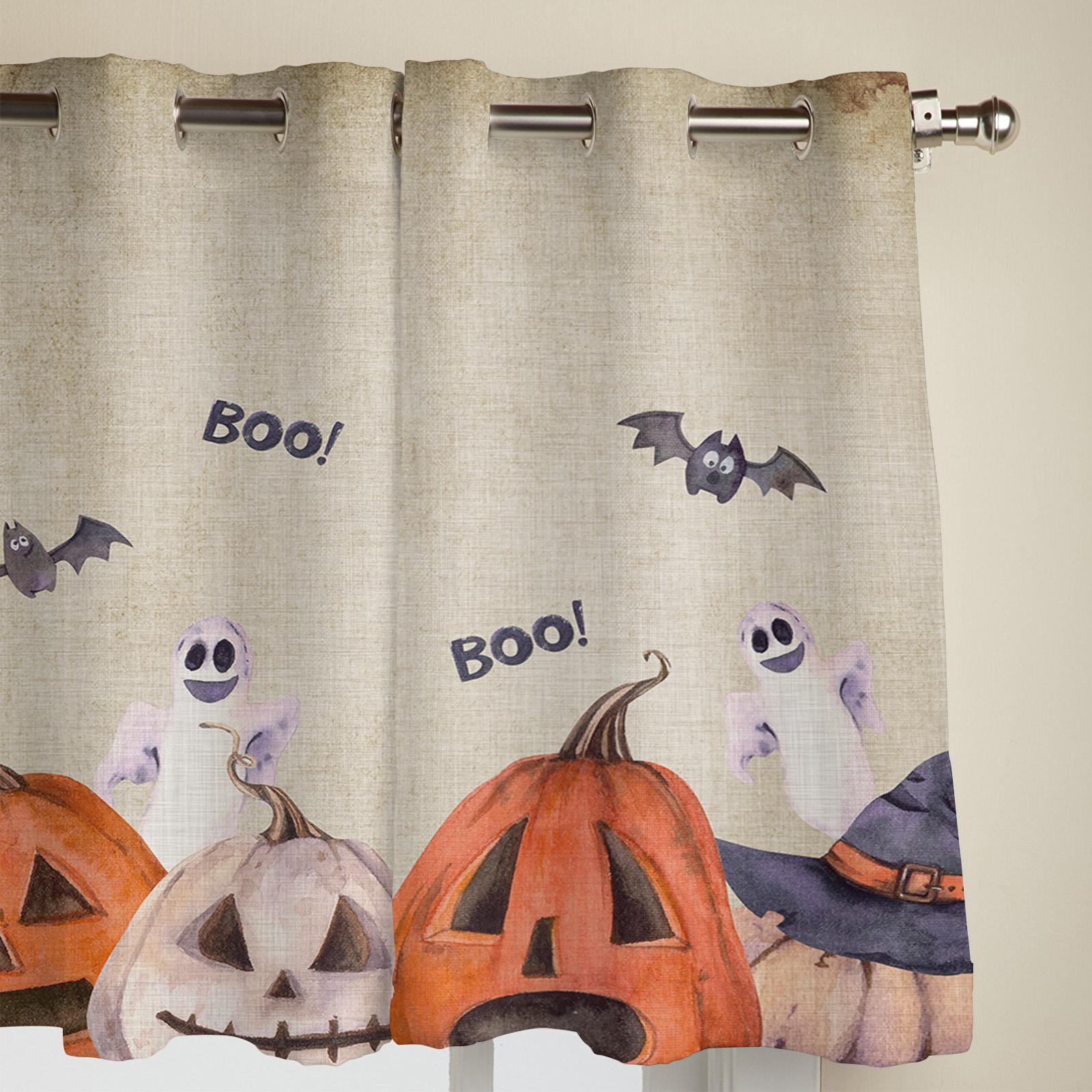 Хэллоуин тыква летучая мышь Шторы для спальни гостиной оконные шторы жалюзи кухня — фото 4