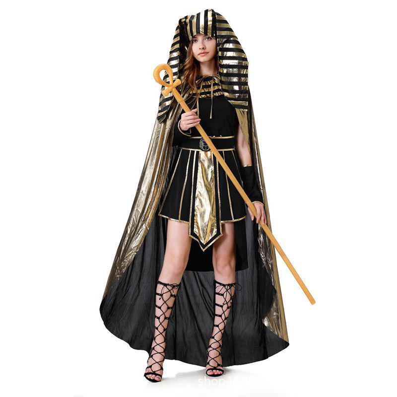 Costume di Coppia Faraone Egizio Antico e Cleopatra per Halloween