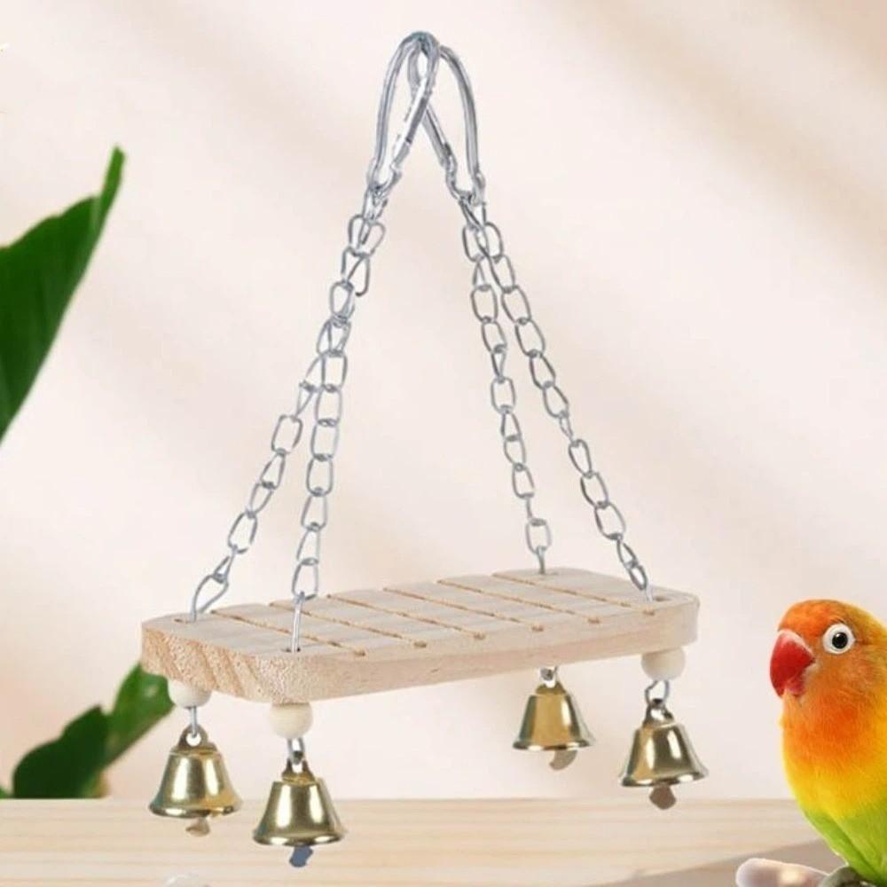 With Hook Parrot Swing Toy Wear-Resistant Parrot Cage Hut Bird Toy Hammock  Pet Bird Training
