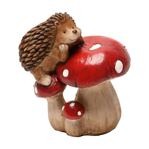 Country Living Hedgehog Resting On Mushroom Ornament