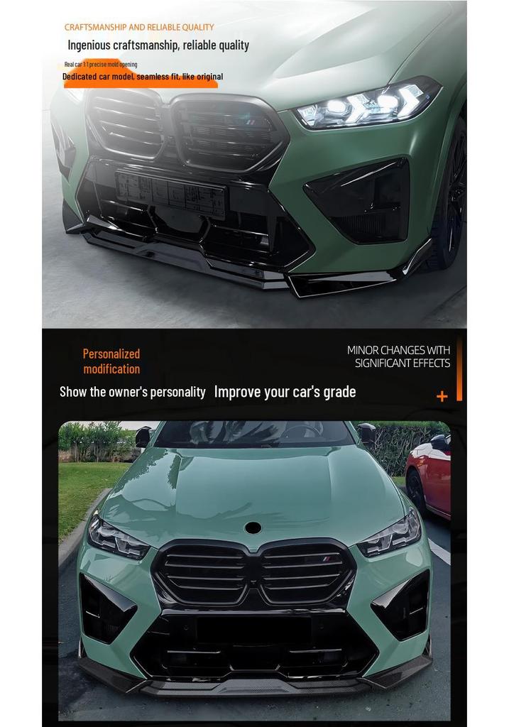 Front Lip Spoiler Kit for BMW X5M F95 & X6M F96 LCI 2024+