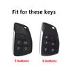 For Chevrolet Silverado 1500 Tahoe Suburban Colorado Traverse Gmc Yukon Canyon Sierra Auto Car Key Fob Case Cover Keychain Ring