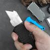 Boxs Cutter Outdoor Quick Open Folding Knife 440C Blade Aluminum Handle with 5PCS Replacement Blade Tactical Knife EDC Tool