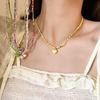 Bohemian Beaded Necklace Summer Rice Bead Love- Necklace Hawaii Beach Necklace Jewelry Suitable for Ladies and Girls