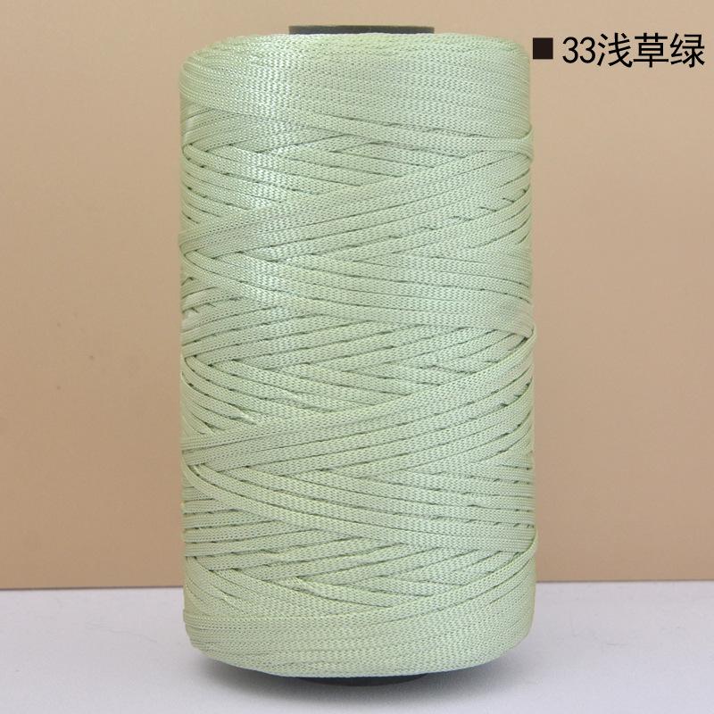 Mercerized Cotton Linen Light Body Ice Silk Flat Belt Wool Hand-Woven Crocheted Diy Hook Bag Hat Seat Cushion Hollow Thread