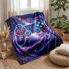 Galaxy Game Controller Theme Blanket Lightweight Warm Flannel Blanket Decorative Throw Blanket for Home Decoration