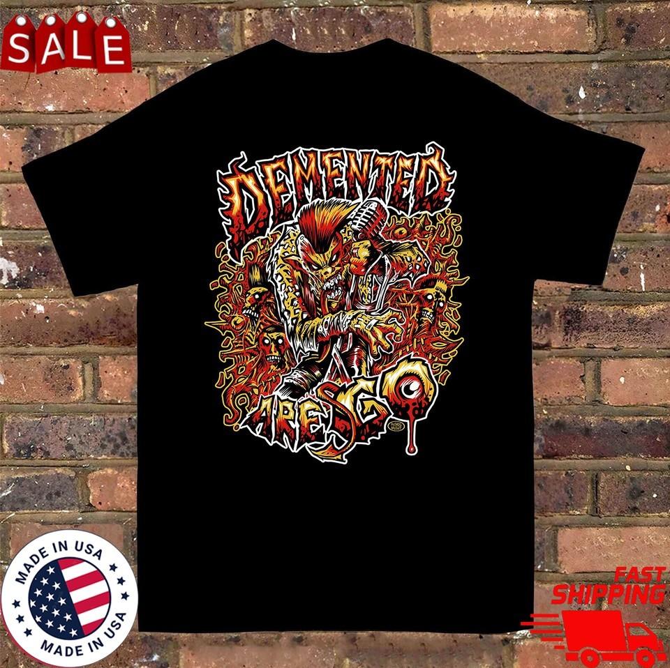 DEMENTED ARE GO Футболка с графическим принтом Череп Панк Полный размер S-5XL Унисекс Футболка M