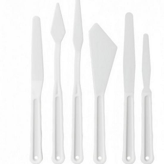 Plastic Palette Knife Set (Single/5pcs/6pcs) for Watercolor, Acrylic, Oil Painting