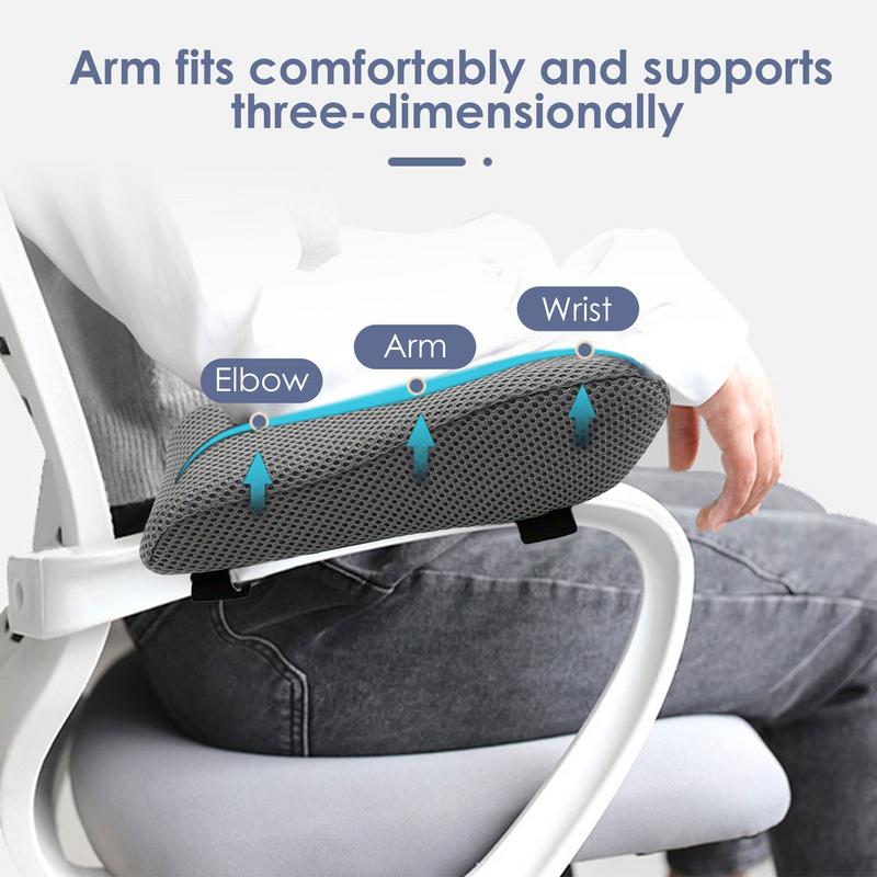 Ergonomic Armrest Pads Arm Rest Cover Elbow Armrest Pads Chair Elbow Pads Support Washable for Wheelchair Computer Chairs