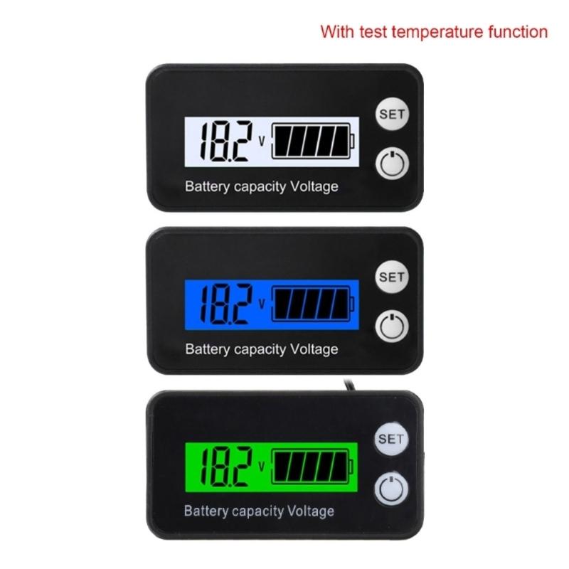Portable Battery Meter Battery Capacity Voltage Indicator Battery Gauge Monitor for Smart Calibration Battery Status Tes