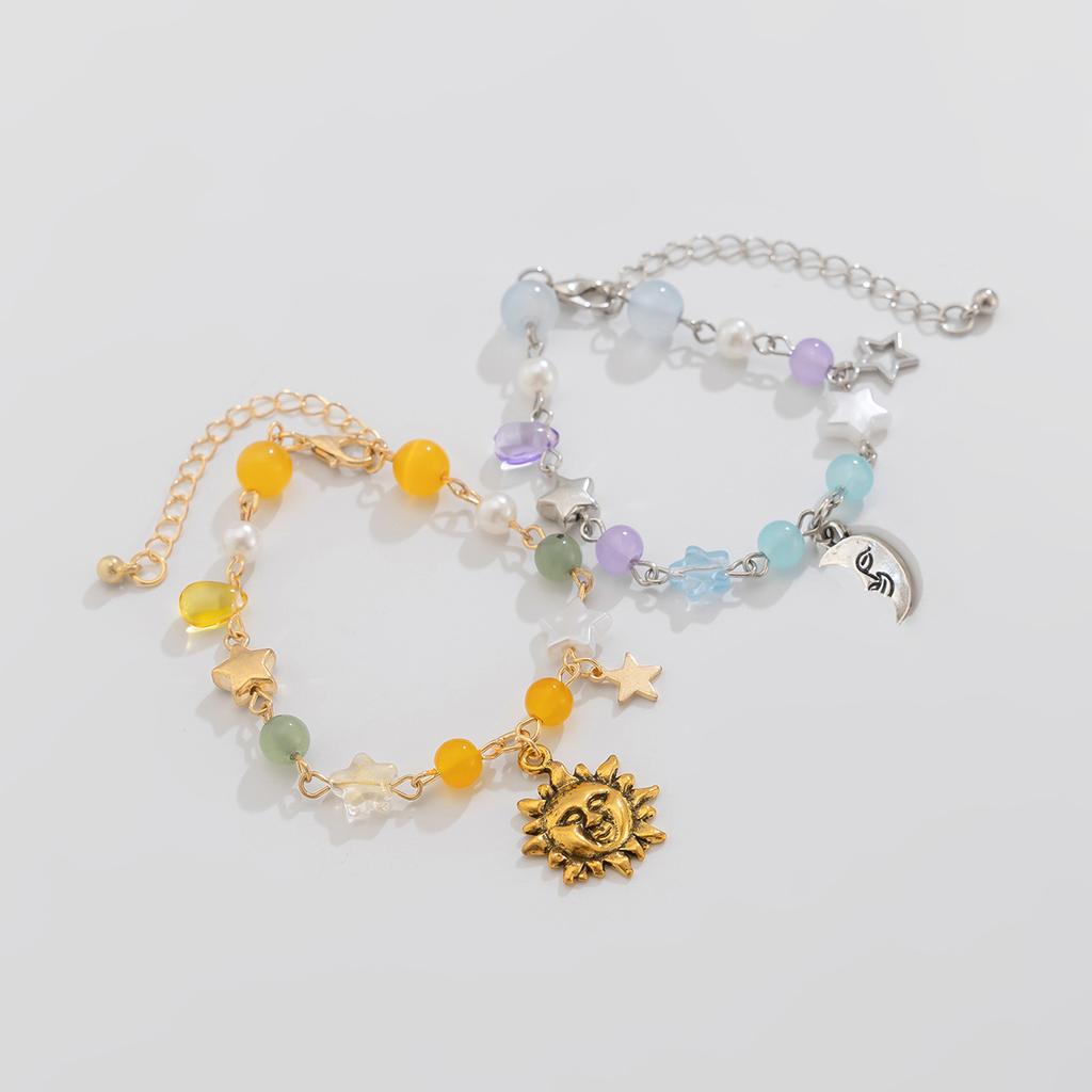 Accessories Fashion Versatile Butterfly Star OT Buckle Jewelry, Personalized Niche Peach Heart Imitation Pearl Bracelet